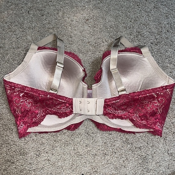 ThirdLove 24/7 Memory Foam Lace Balconette Multiway Adjustable Bra Burgundy 34F - Picture 5 of 8